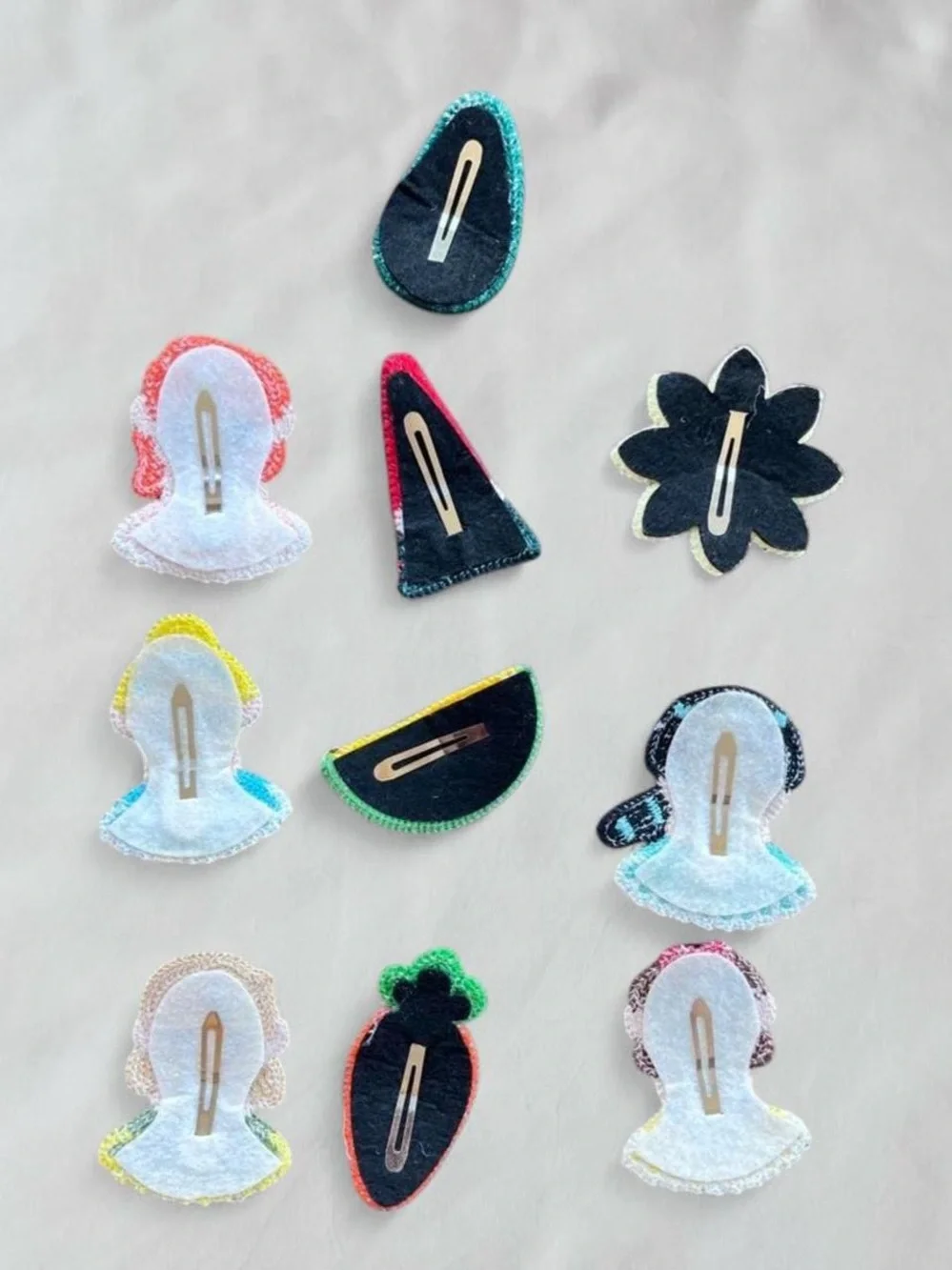 Cute assorted handmade hair clips